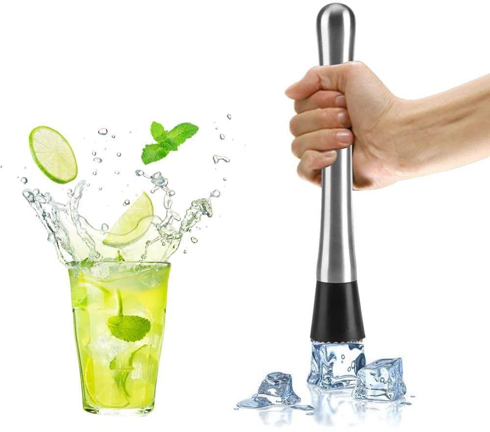 Pilão Ice Pick de Metal Prateado Para Preparo de Drinks Luxo - 5