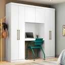 Ver imagem 1 de Guarda-Roupa Casal 6 Portas Montagem Flex Branco Carraro