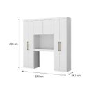 Ver imagem 2 de Guarda-Roupa Casal 6 Portas Montagem Flex Branco Carraro