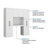 Guarda-Roupa Casal 6 Portas Montagem Flex Branco Carraro - 3
