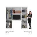 Ver imagem 6 de Guarda-Roupa Casal 6 Portas Montagem Flex Branco Carraro