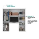 Ver imagem 5 de Guarda-Roupa Casal 6 Portas Montagem Flex Branco Carraro