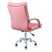 Cadeira Escritório Executiva Desenho Italiano - Cores - Rosa Claro - 4