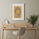 Ver imagem 2 de Quadro Carta Tarot Kiss Sol Lua 60x48cm:madeira Branca