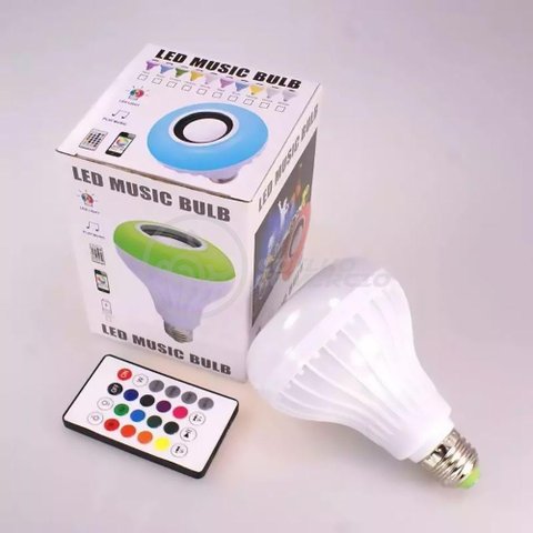 Lâmpada Led 12w E27 Rgb Colorida com Caixa de Som