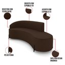 Ver imagem 3 de Sofá 4 Lugares Orgânico 220cm Pé Ferro Preto Morgan Suede D03 - D’Rossi