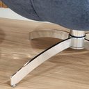 Ver imagem 6 de Poltrona Giratória Rigel Redonda Orgânica Moderna com Base de Aluminio Azul Jeans - Larbelle