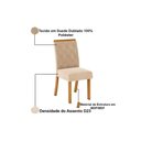 Ver imagem 5 de Conjunto: Mesa Sala Jantar Luiza c/ Tampo Madeirado c/ Vidro Canto Reto 160cm + 6 Cadeiras Vita