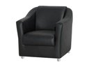 Ver imagem 2 de Poltrona Decorativa Biane Couro Preto Pés Cromado Mz Decor