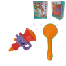 Kit 2pç Brinquedos Para Bebês Corneta Chocalho Estimula Sentidos Colorido Sonoro - 2