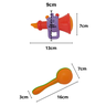 Kit 2pç Brinquedos Para Bebês Corneta Chocalho Estimula Sentidos Colorido Sonoro - 5