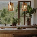 Ver imagem 6 de Luminária de Teto Suspensa Cozinha Sala Jantar Varanda Bivolt Madeira Maciça Jequitibá MDF Imbuia