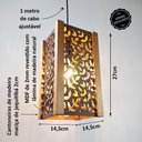 Ver imagem 4 de Luminária de Teto Suspensa Cozinha Sala Jantar Varanda Bivolt Madeira Maciça Jequitibá MDF Imbuia