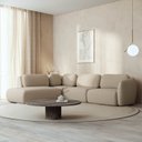 Ver imagem 2 de Sofá Modular 4 Lugares Com Sumiê Orla CabeCasa MadeiraOriginals