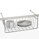 Ver imagem 4 de Kit 3 Organizadores Aramados para Prateleira 34cm Cesto Multiuso Encaixe para Armário