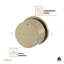 Ver imagem 5 de Torneira Para Banheiro Misturador Duplo Comando de Parede Piau Pingoo.casa - Dourado