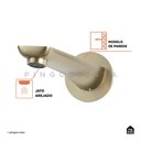 Ver imagem 4 de Torneira Para Banheiro Misturador Duplo Comando de Parede Piau Pingoo.casa - Dourado