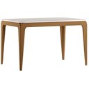 Ver imagem 1 de Mesa de Jantar Aurea 160x90 cm com Vidro Cinamomo Off White - New Ceval
