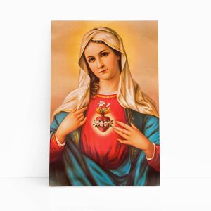 Quadro Sagrado Coração de Maria Imaculadada Canvas 60x40cm