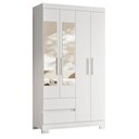 Ver imagem 3 de Berço Convencional Nacional Life 2217 com Guarda Roupa Olimpia com Espelho MDF Branco Flex Albatroz