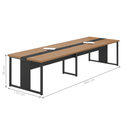 Ver imagem 3 de Mesa de Reunião Escritório 8 Lugares 3,60m Noce Preto
