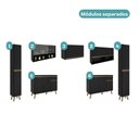 Ver imagem 2 de Cozinha Completa Iza 15 Portas 2 Gavetas MDP 331cm Preto Touch Móveis Carraro