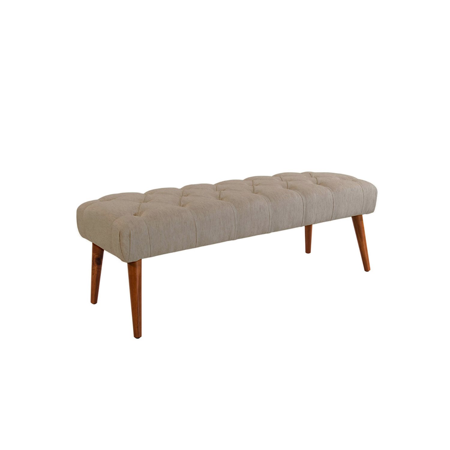 Banco Rubi 80cm Suede Capuccino - Dominic Decor - 2