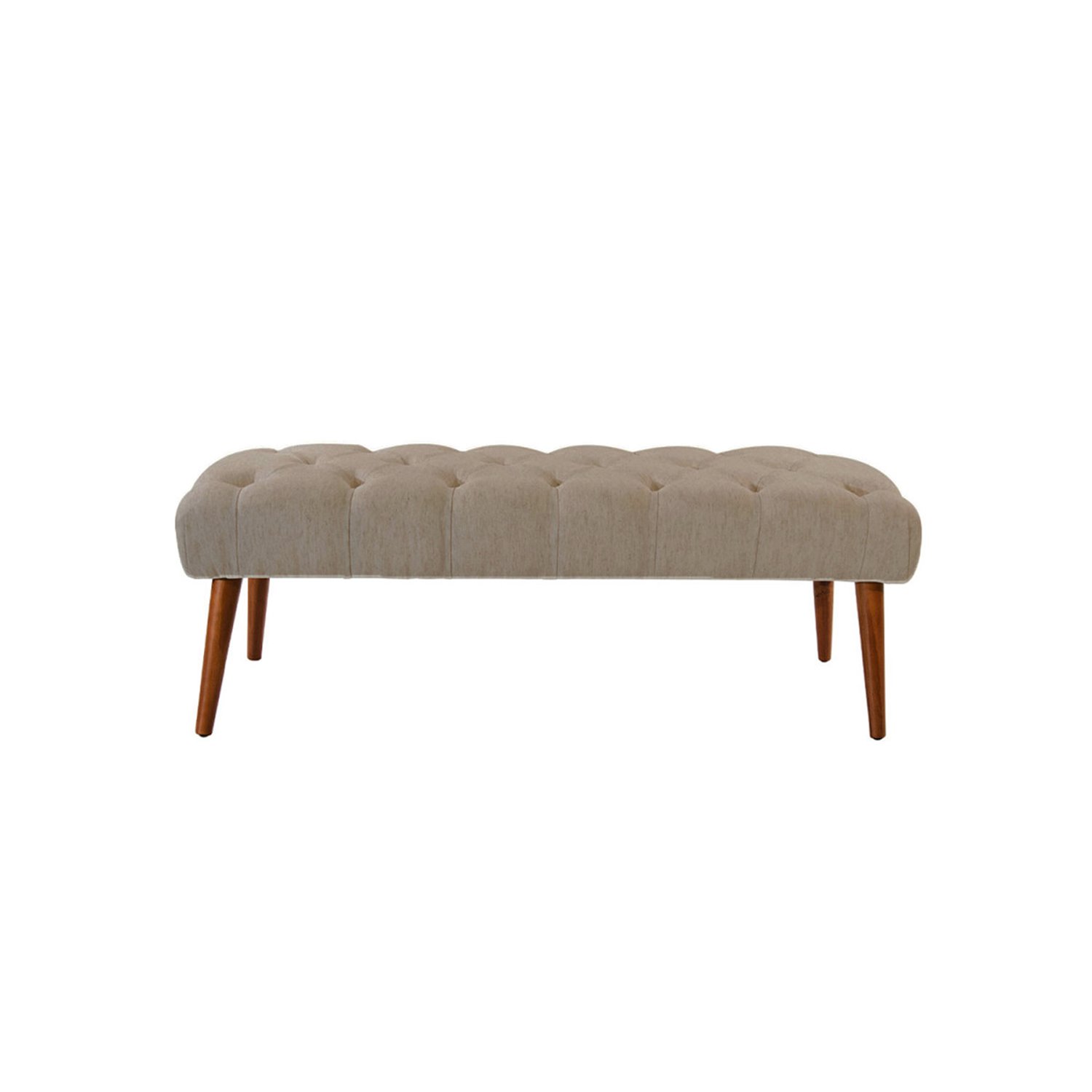 Banco Rubi 80cm Suede Capuccino - Dominic Decor - 1