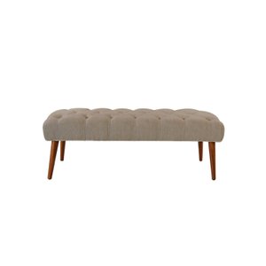 Banco Rubi 80cm Suede Capuccino - Dominic Decor