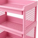 Ver imagem 4 de Estante Organizadora Infantil Rosa 3 Andares Multiuso Modular para Brinquedos Papelaria Escritório