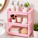 Ver imagem 1 de Estante Organizadora Infantil Rosa 3 Andares Multiuso Modular para Brinquedos Papelaria Escritório