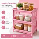 Ver imagem 6 de Estante Organizadora Infantil Rosa 3 Andares Multiuso Modular para Brinquedos Papelaria Escritório