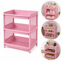 Ver imagem 2 de Estante Organizadora Infantil Rosa 3 Andares Multiuso Modular para Brinquedos Papelaria Escritório