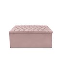 Ver imagem 3 de Kit Cabeceira e Calçadeira Baú Dubai Queen 160 Cm - Veludo Rose