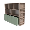 Ver imagem 1 de Estante Infantil com Livreiro Alma Carvalho e Verde Jade 100% Mdf Woodcore
