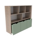 Ver imagem 4 de Estante Infantil com Livreiro Alma Carvalho e Verde Jade 100% Mdf Woodcore