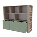 Ver imagem 2 de Estante Infantil com Livreiro Alma Carvalho e Verde Jade 100% Mdf Woodcore