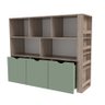 Estante Infantil com Livreiro Alma Carvalho e Verde Jade 100% Mdf Woodcore - 2