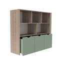 Ver imagem 3 de Estante Infantil com Livreiro Alma Carvalho e Verde Jade 100% Mdf Woodcore