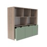 Estante Infantil com Livreiro Alma Carvalho e Verde Jade 100% Mdf Woodcore - 3