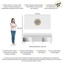 Ver imagem 6 de Rack Com Painel E Suporte Tv 65" Retrô Com Espelho Flórida Multimóveis V3142 Branco Branco