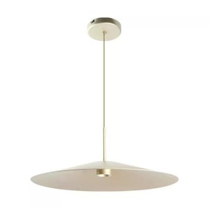 Pendente Spotline 1218/40 Claire Ø40x16cm 2m D/cabo Alumínio Champagne 3000k 12w