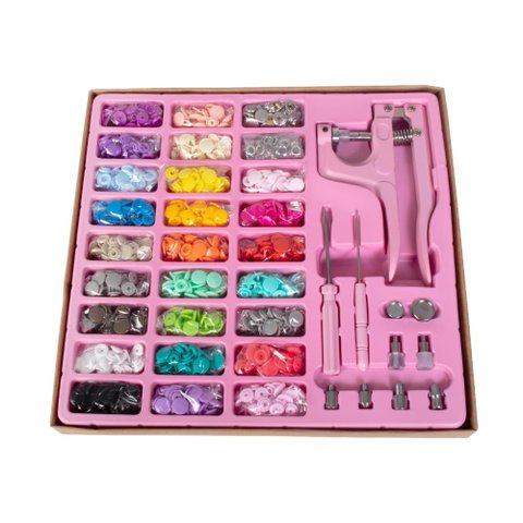 Kit Rosa Alicate Pressão Matrizes Botões BPT-5 - Sun Special