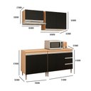 Ver imagem 3 de Conjunto Kit Cozinha Balcão Pia sem Tampo Balcão Cooktop e 2 Armários Aéreos Compacta Ajl Móveis