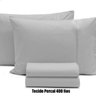 Jogo de Lençol Percal 3 pçs 400 Fios Ponto Palito Cama Casal Padrão Fendi Cotex - 2