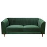 Sofá Living Camel 3 Lugares Via Encanto Veludo Verde Musgo - 1