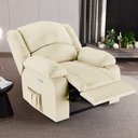 Ver imagem 1 de Poltrona do Papai Reclinável Sala de Cinema Madrid Elétrica Touch Massagem USB PU Bege G26 Gran Belo