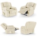 Ver imagem 6 de Poltrona do Papai Reclinável Sala de Cinema Madrid Elétrica Touch Massagem USB PU Bege G26 Gran Belo