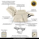 Ver imagem 3 de Poltrona do Papai Reclinável Sala de Cinema Madrid Elétrica Touch Massagem USB PU Bege G26 Gran Belo