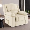Ver imagem 7 de Poltrona do Papai Reclinável Sala de Cinema Madrid Elétrica Touch Massagem USB PU Bege G26 Gran Belo